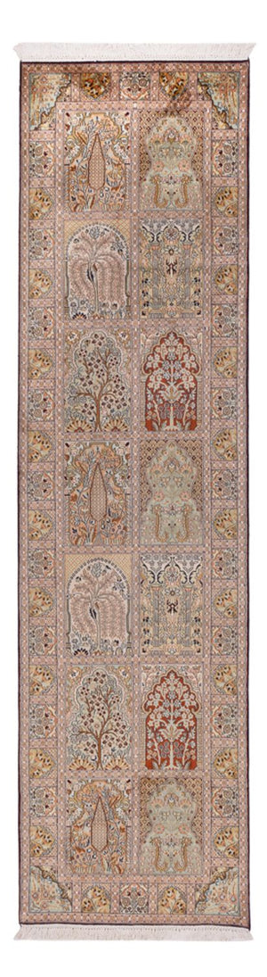 Biegacz Jedwabny dywan - Kashmir Silk - 296 x 78 cm - ciemny beż