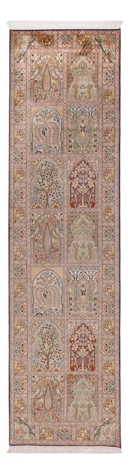 Biegacz Jedwabny dywan - Kashmir Silk - 296 x 78 cm - ciemny beż