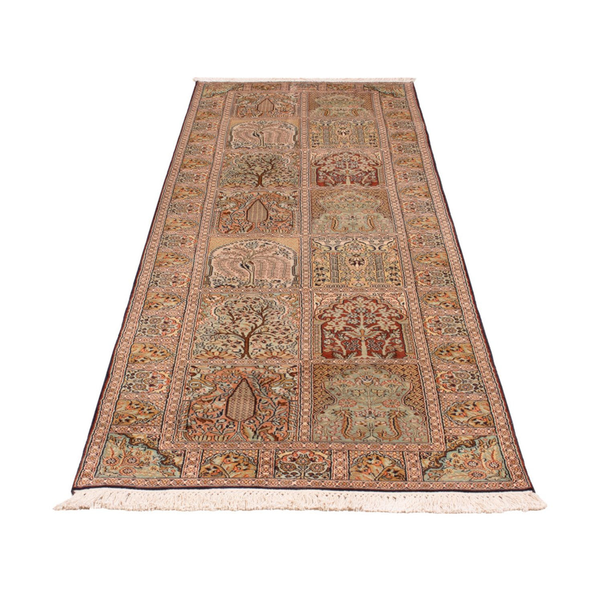 Biegacz Jedwabny dywan - Kashmir Silk - 296 x 78 cm - ciemny beż