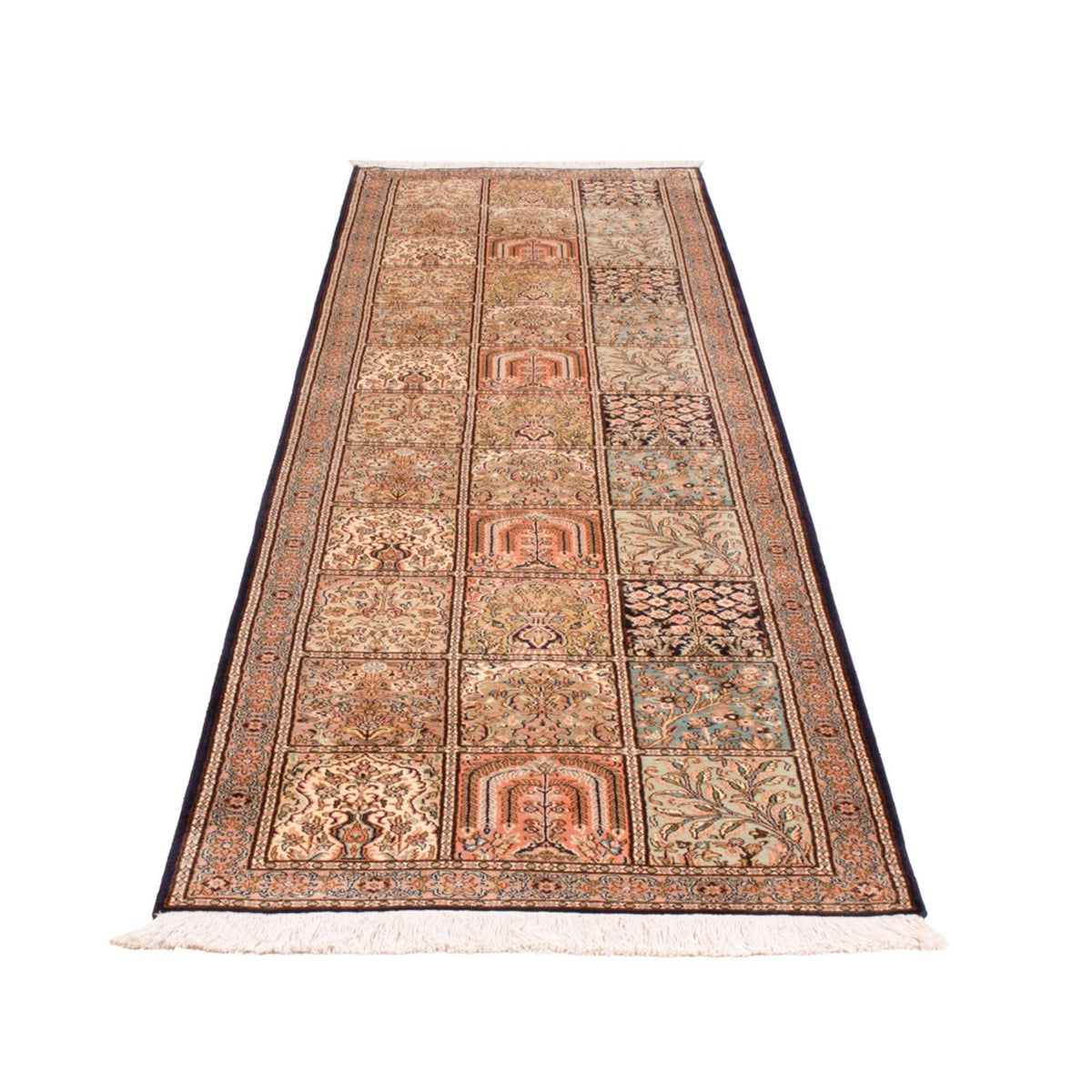Biegacz Jedwabny dywan - Kashmir Silk - 304 x 77 cm - ciemny beż