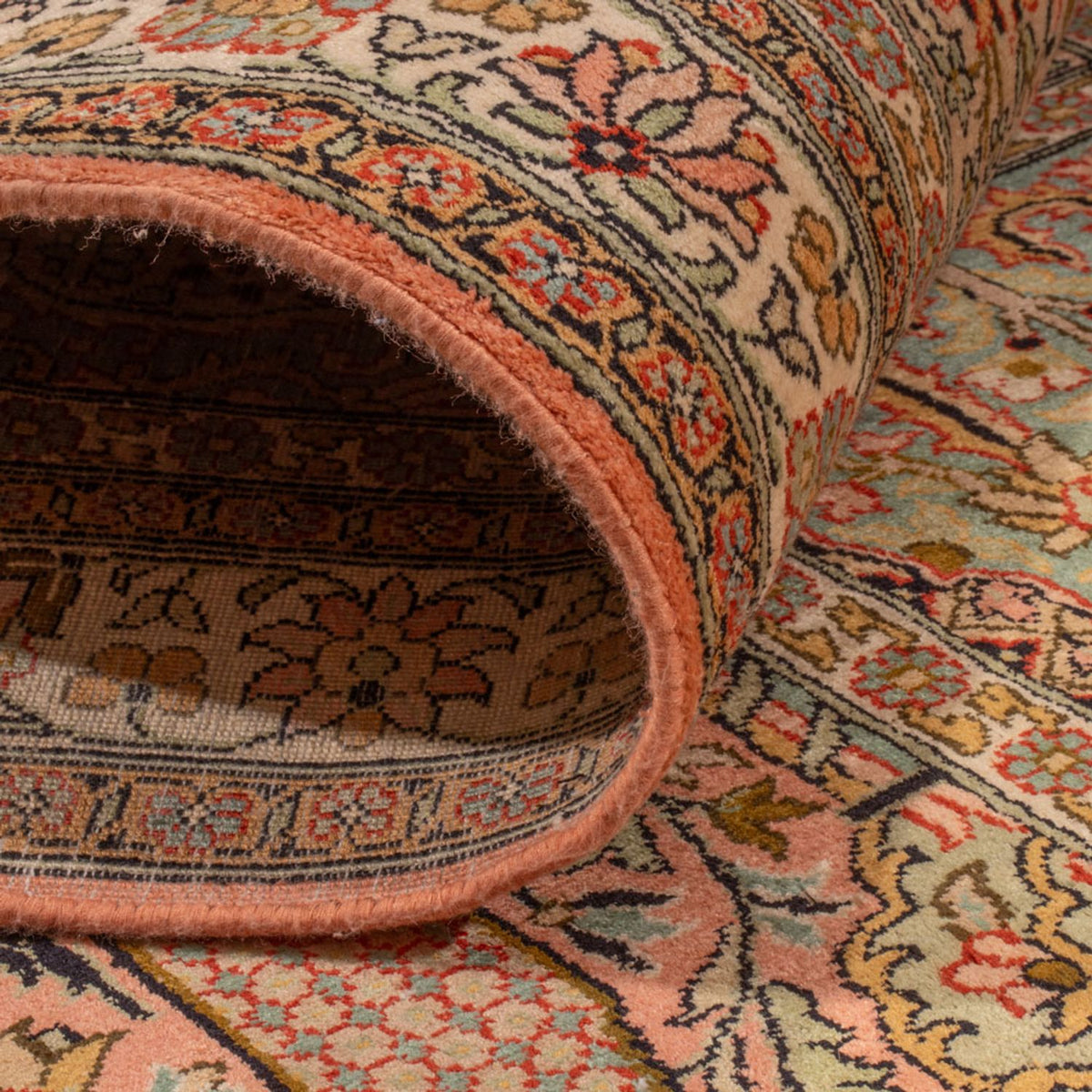 Biegacz Jedwabny dywan - Kashmir Silk - 287 x 79 cm - ciemny beż