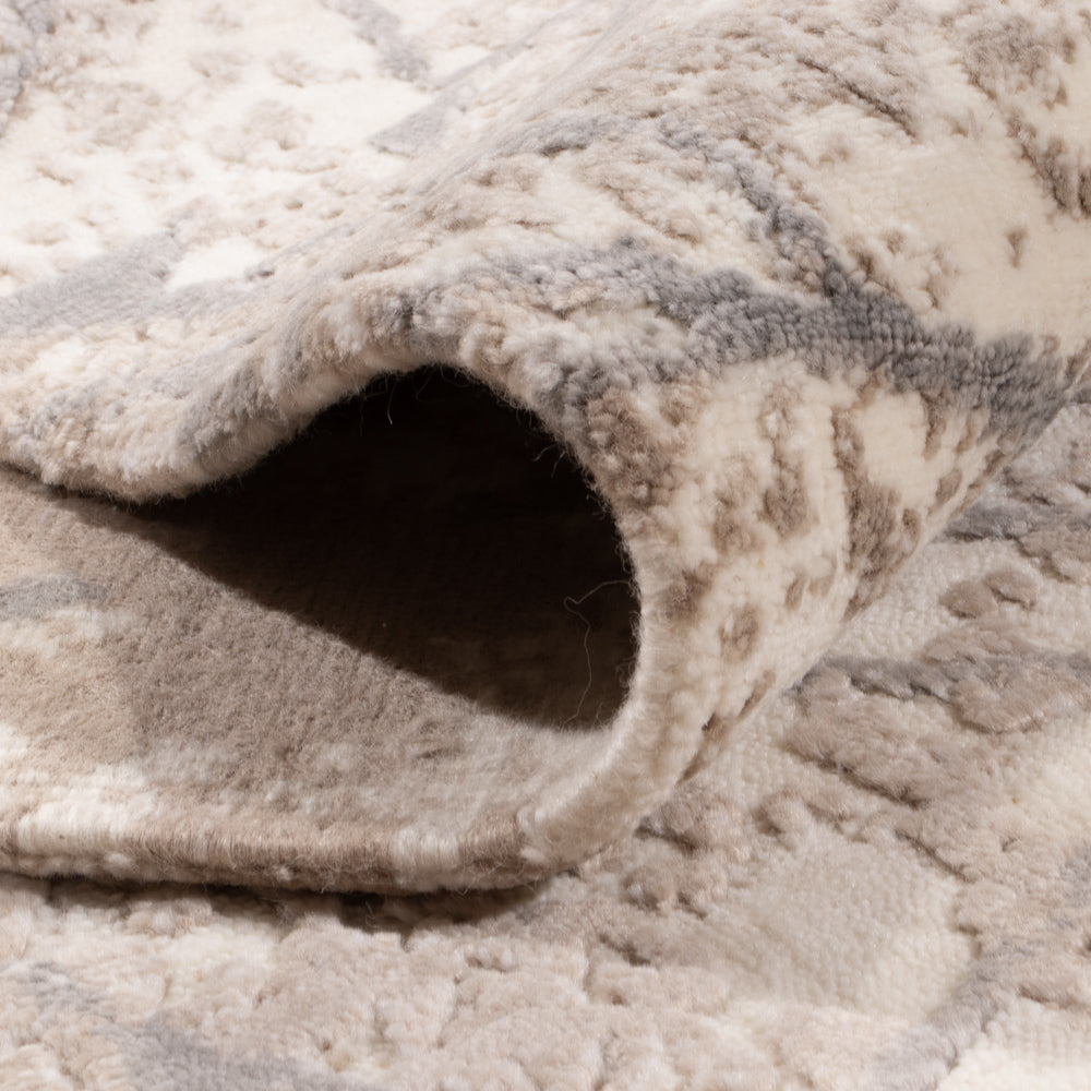 Designerski dywan - 304 x 204 cm - srebrny