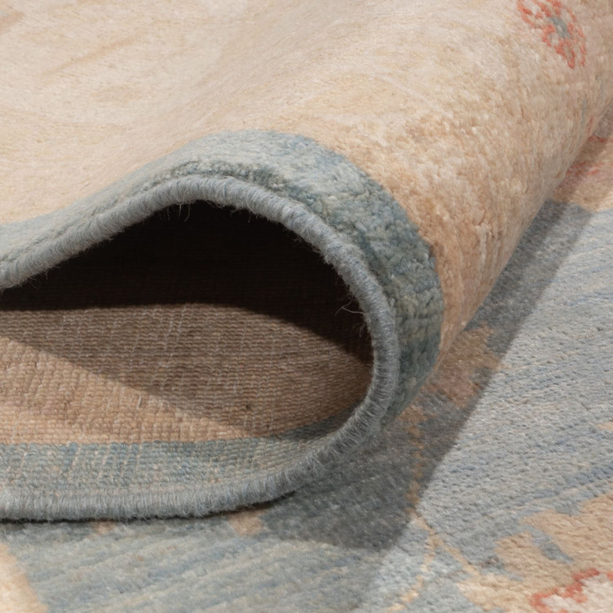 Dywan Zieglera - 297 x 255 cm - jasnoniebieski