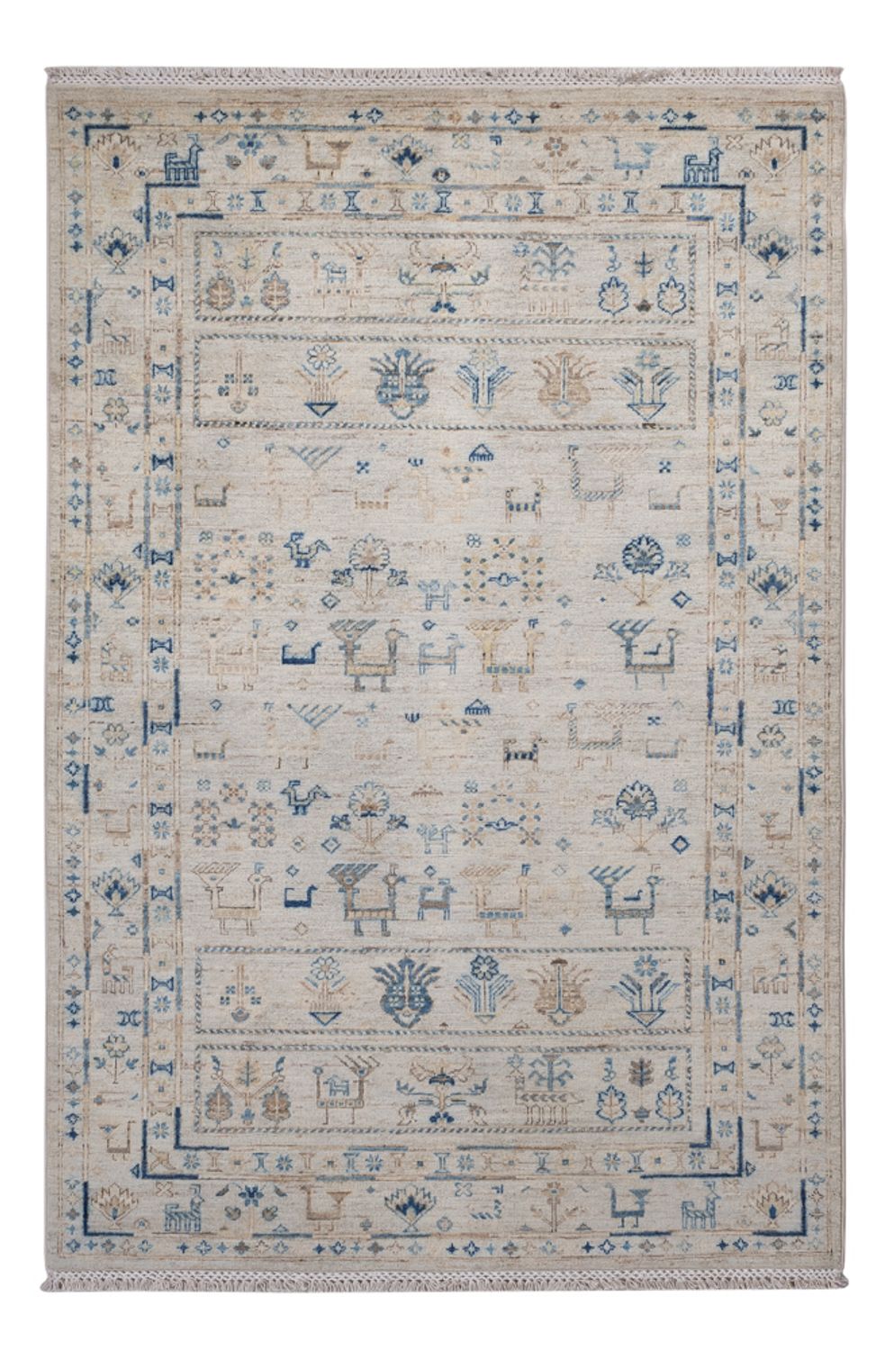 Designerski dywan - 185 x 121 cm - srebrny