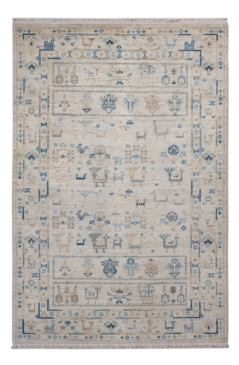Designerski dywan - 185 x 121 cm - srebrny