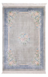 Chiński jedwab Dywan 123x185cm - Dywan orientalny - Prostokątny / Szary / 123 x 185 cm Prostokątny