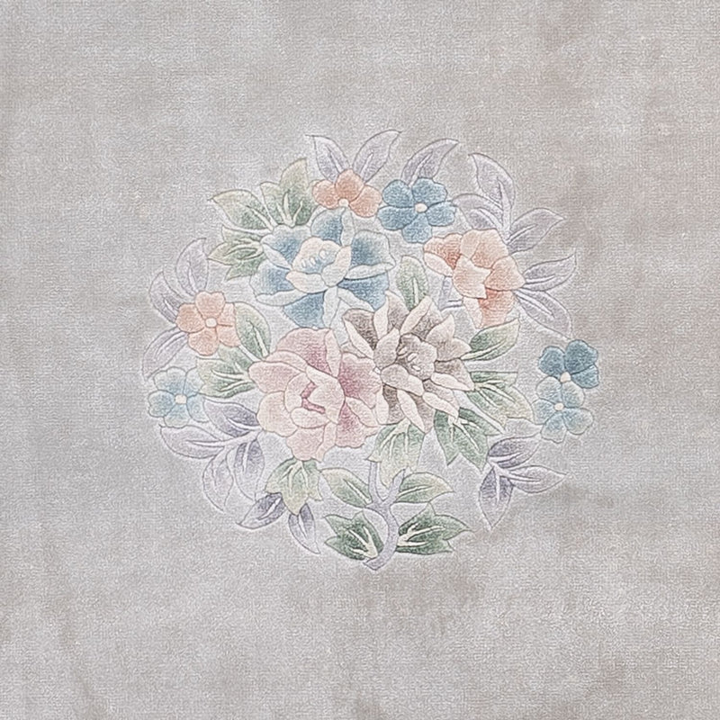 Dywan z jedwabiu - jedwab chiński - 185 x 123 cm - szary