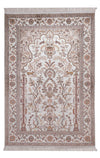 Chiński jedwab Dywan 122x183cm - Dywan orientalny - Prostokątny / Kremowy / 122 x 183 cm Prostokątny