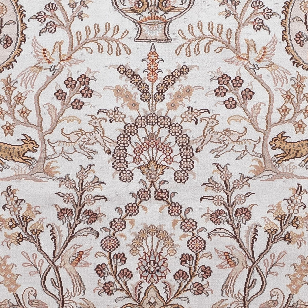 Dywan z jedwabiu - jedwab chiński - 183 x 122 cm - kremowy