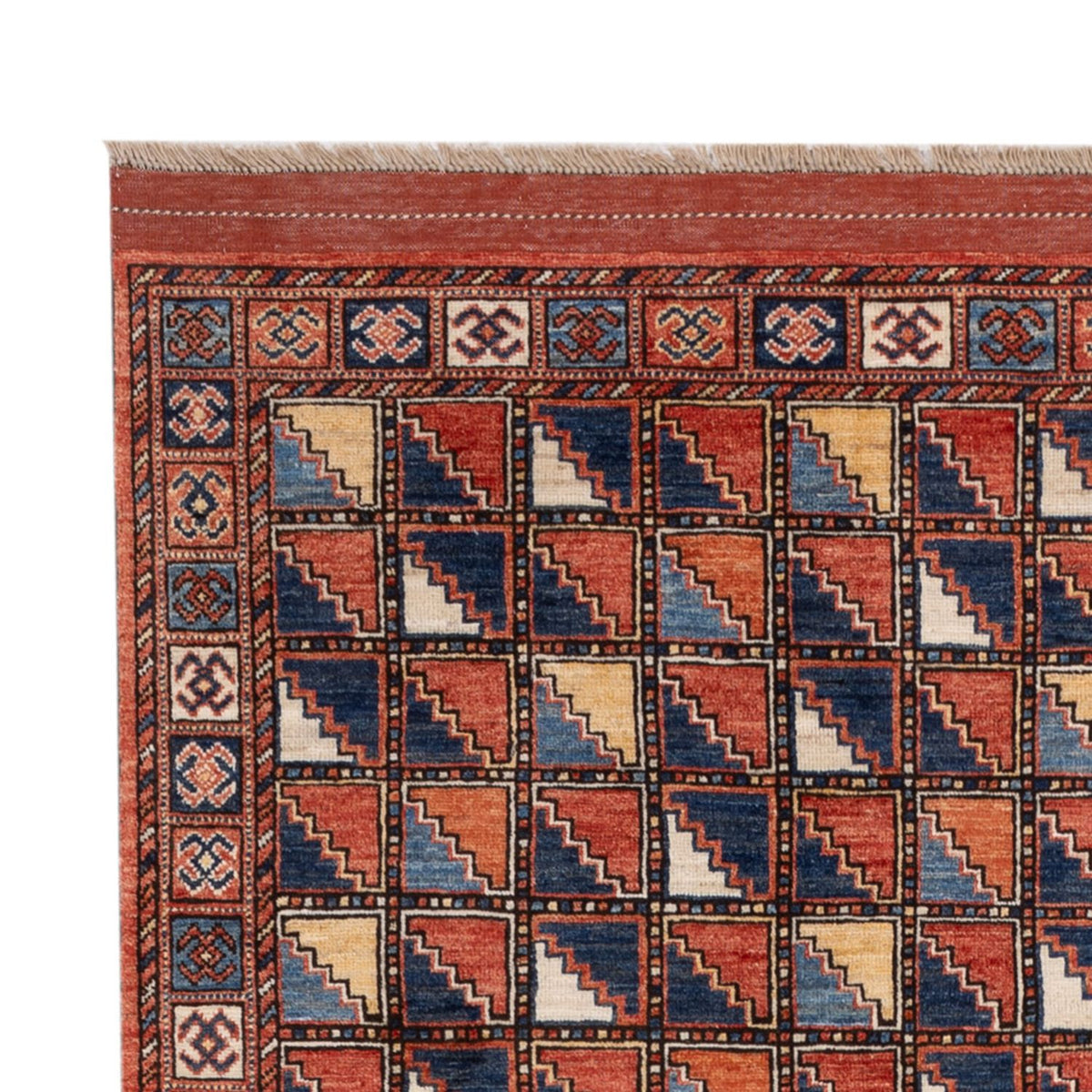 Dywan afgański - 215 x 176 cm - wielokolorowy