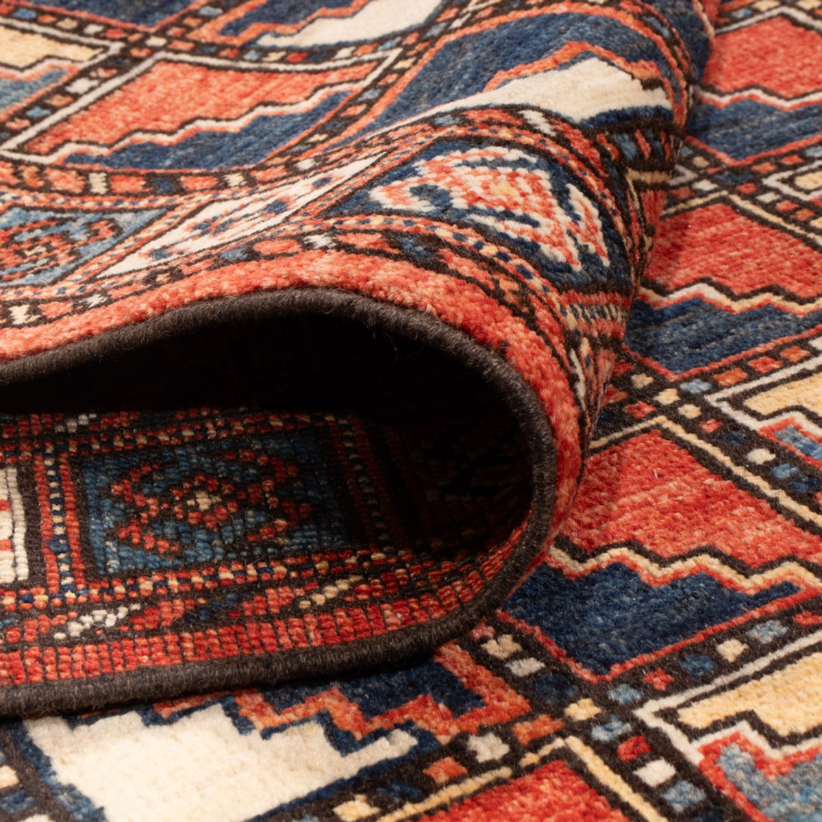 Dywan afgański - 215 x 176 cm - wielokolorowy