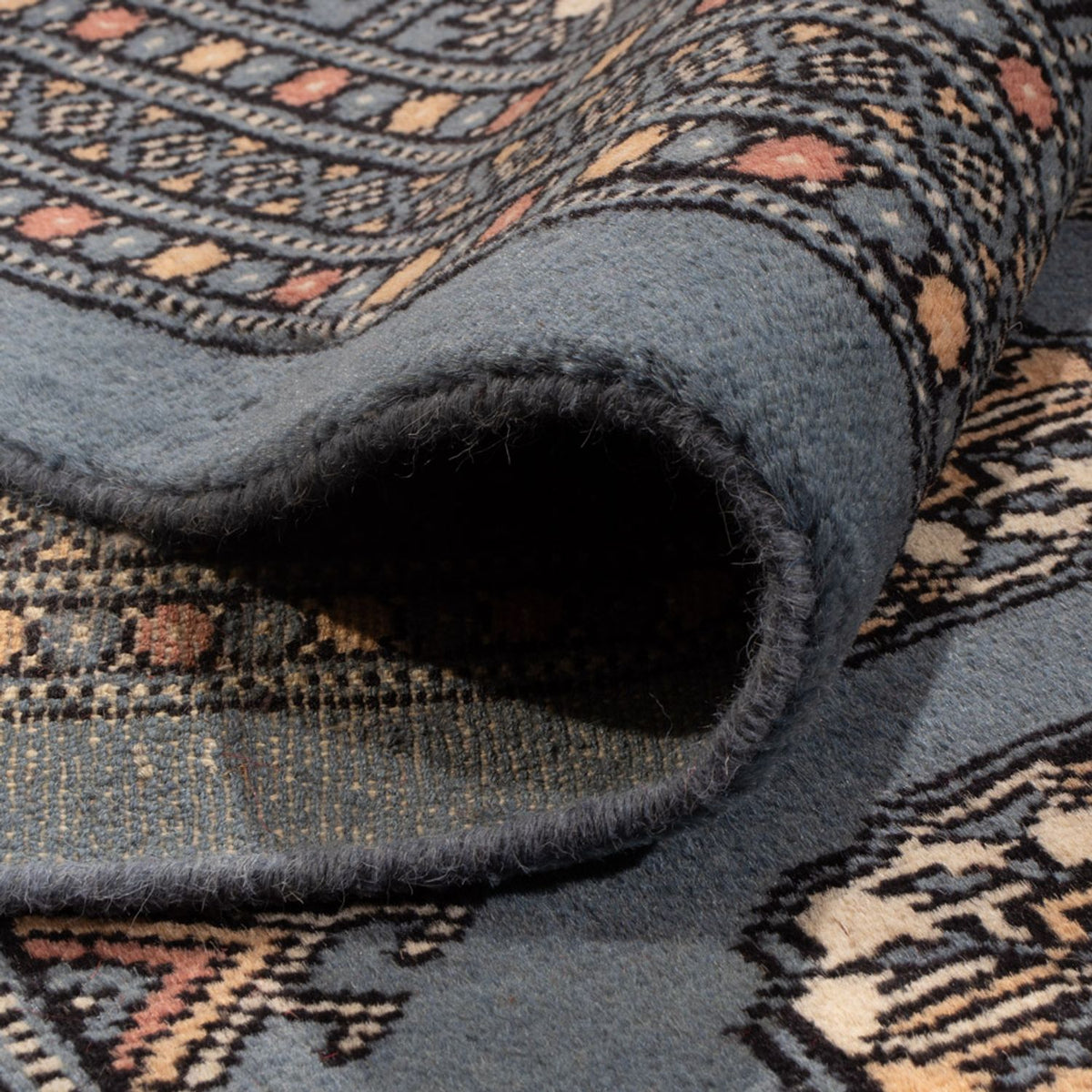 Afgański dywan - Bukhara - 305 x 249 cm - jasnoniebieski