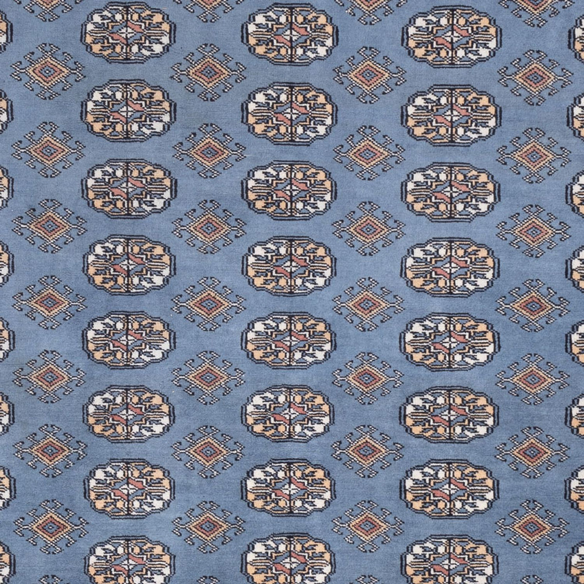 Afgański dywan - Bukhara - 309 x 248 cm - morski błękit