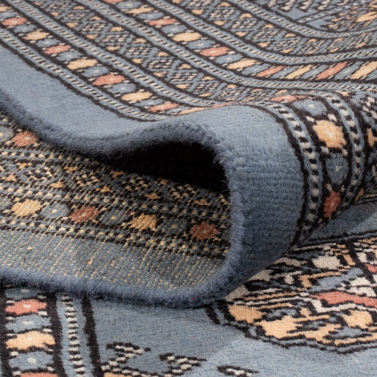 Afgański dywan - Bukhara - 309 x 248 cm - morski błękit