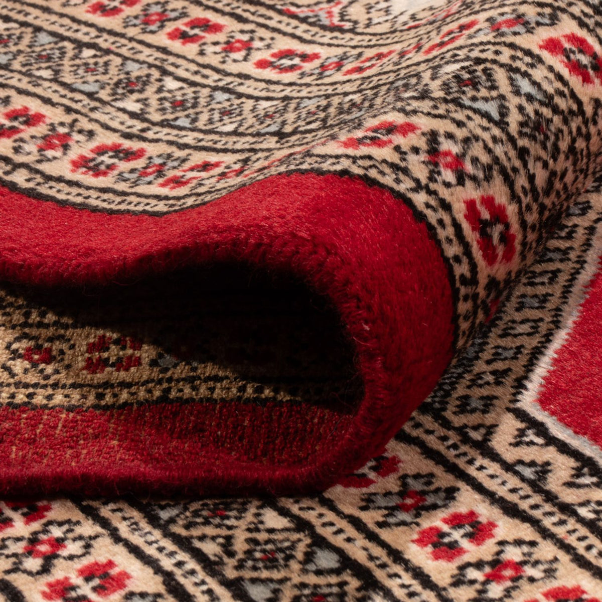 Afgański dywan - Bukhara - 287 x 220 cm - czerwony