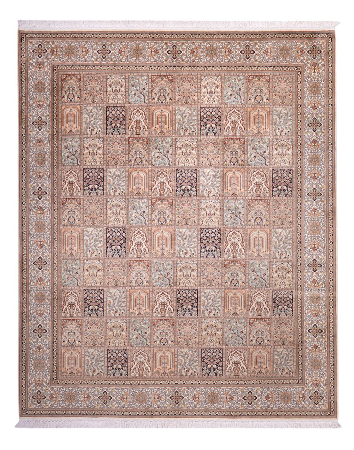 Jedwabny dywan - Kashmir Silk - 304 x 246 cm - piaskowy