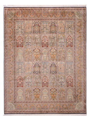 Jedwabny dywan - Kashmir Silk - 308 x 242 cm - ciemny beż