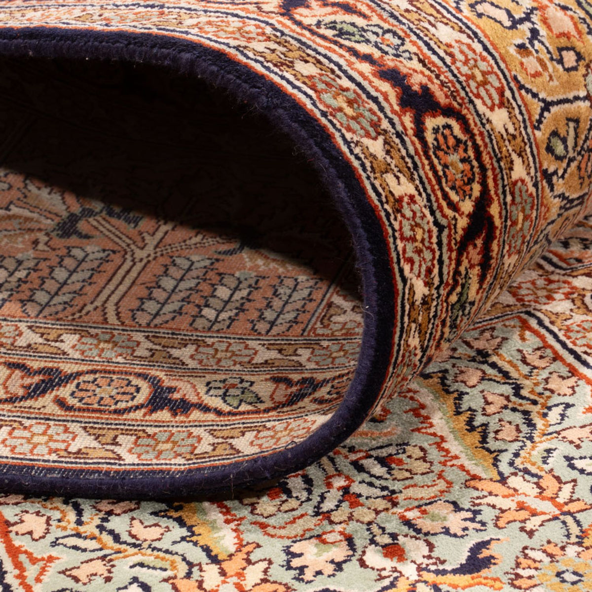 Jedwabny dywan - Kashmir Silk - 308 x 242 cm - ciemny beż