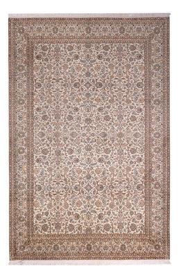 Jedwabny dywan - Kashmir Silk - 326 x 216 cm - ciemny beż
