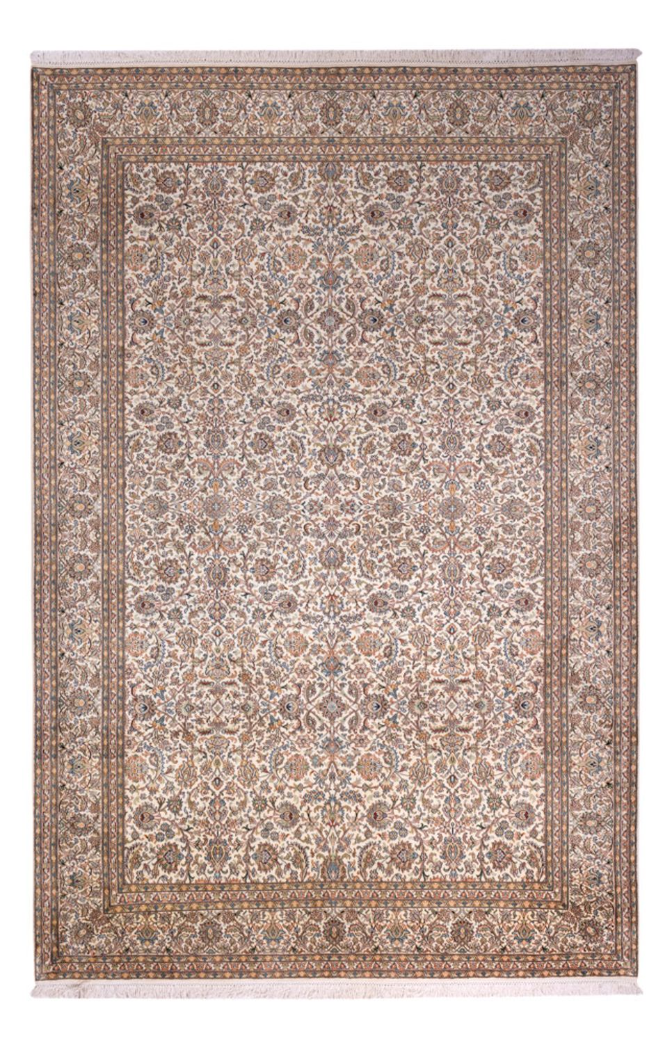 Jedwabny dywan - Kashmir Silk - 326 x 216 cm - ciemny beż