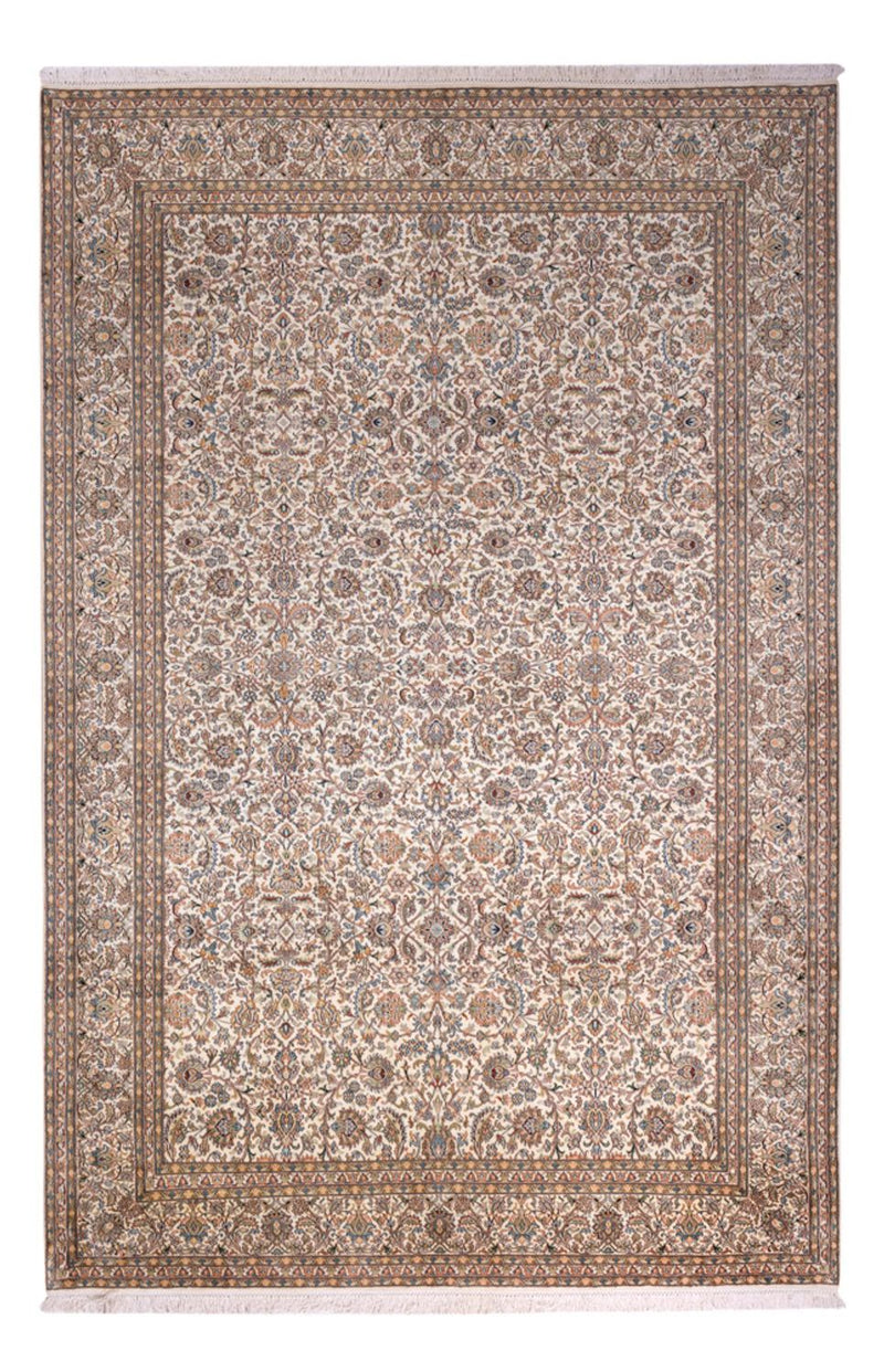 Jedwabny dywan - Kashmir Silk - 326 x 216 cm - ciemny beż