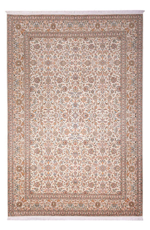 Jedwabny dywan - Kashmir Silk - 318 x 216 cm - ciemny beż