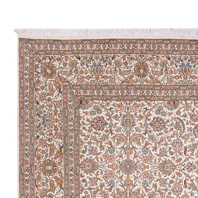 Jedwabny dywan - Kashmir Silk - 318 x 216 cm - ciemny beż