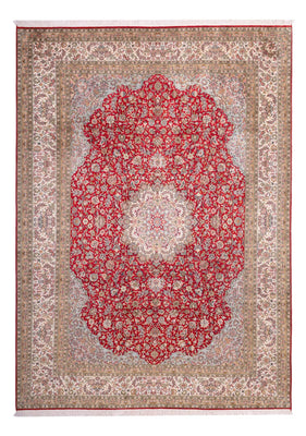 Jedwabny dywan - Kashmir Silk - 303 x 220 cm - czerwony