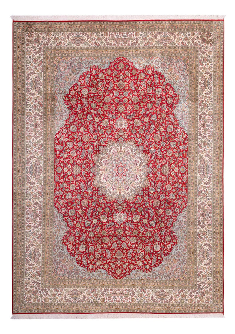 Jedwabny dywan - Kashmir Silk - 303 x 220 cm - czerwony