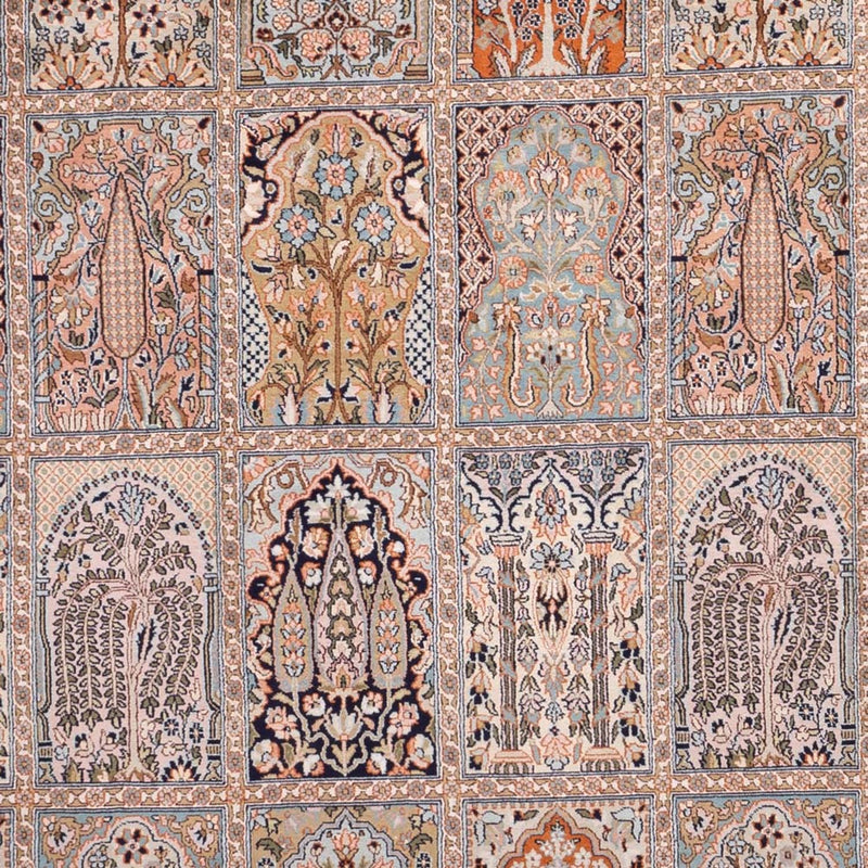 Jedwabny dywan - Kashmir Silk - 317 x 221 cm - ciemny beż
