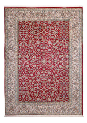 Jedwabny dywan - Kashmir Silk - 302 x 216 cm - czerwony