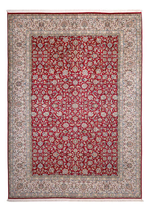 Jedwabny dywan - Kashmir Silk - 302 x 216 cm - czerwony