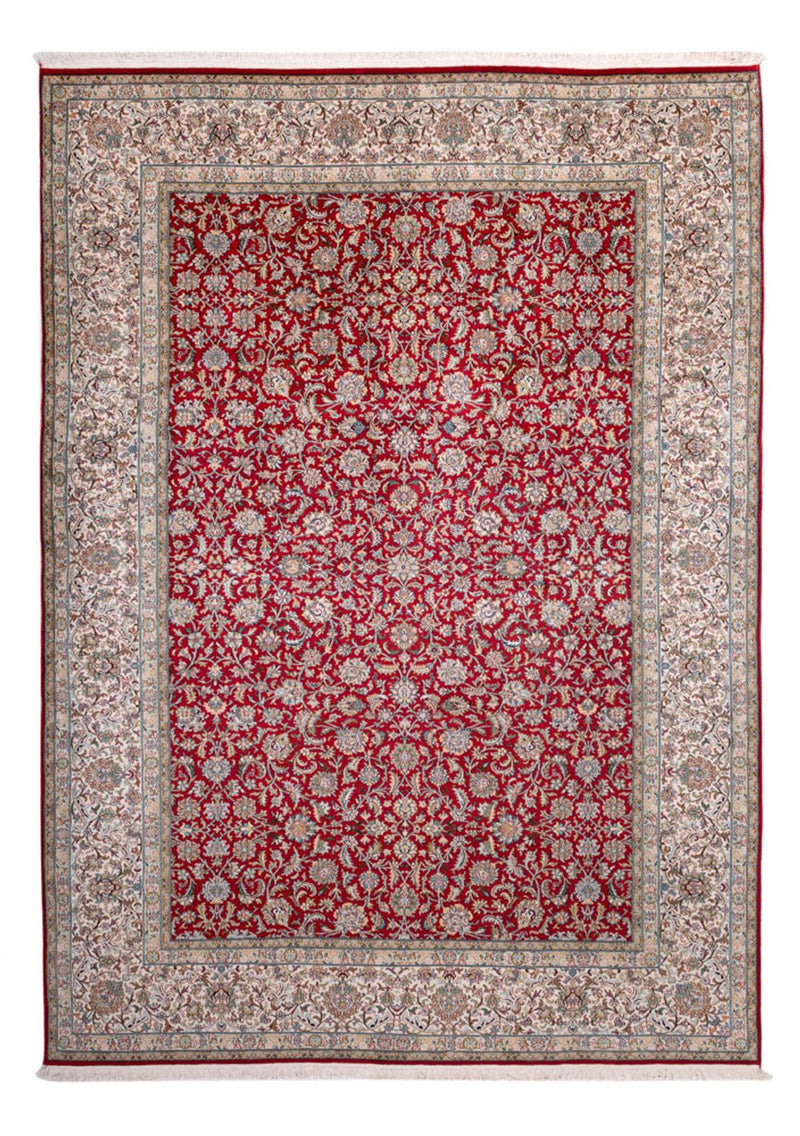 Jedwabny dywan - Kashmir Silk - 302 x 216 cm - czerwony