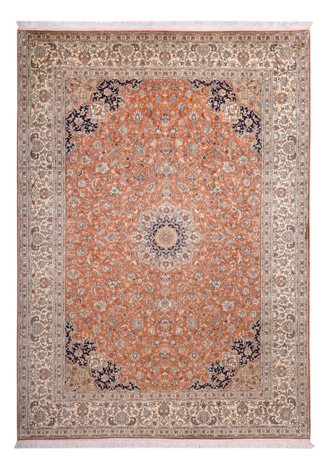 Jedwabny dywan - Kashmir Silk - 306 x 220 cm - terakota