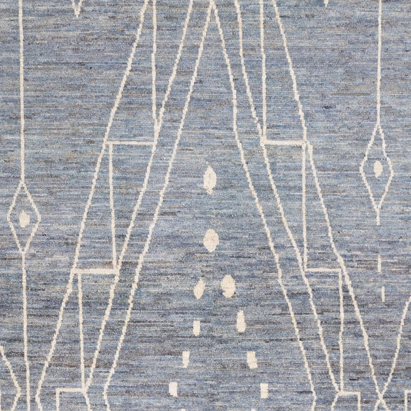 Dywan berberyjski - 304 x 194 cm - morski błękit