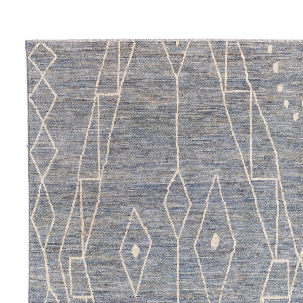 Dywan berberyjski - 304 x 194 cm - morski błękit