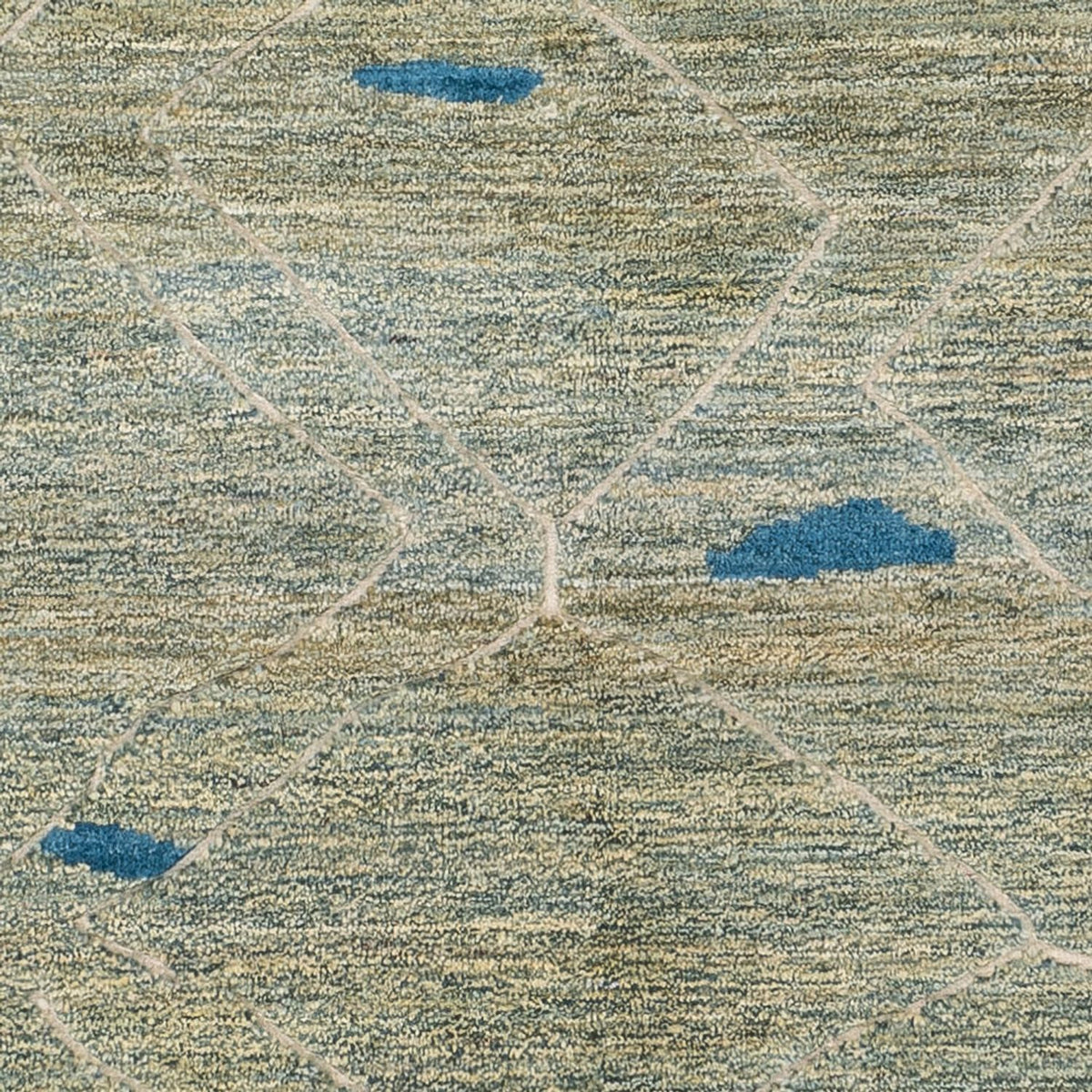 Dywan berberyjski - 199 x 160 cm - jasnozielony