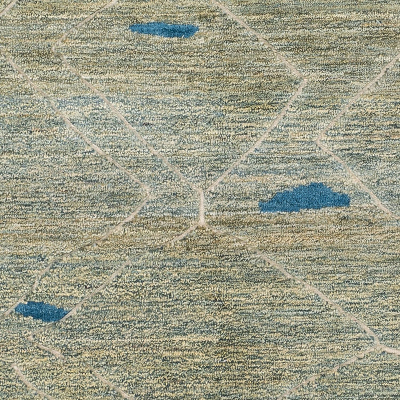 Dywan berberyjski - 199 x 160 cm - jasnozielony