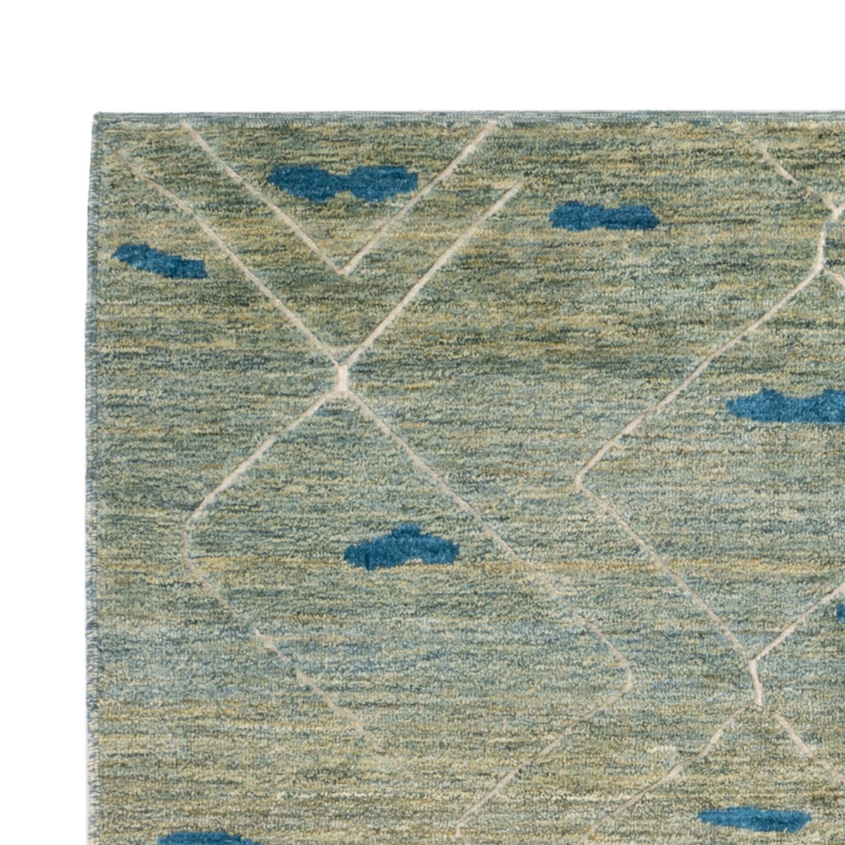 Dywan berberyjski - 199 x 160 cm - jasnozielony