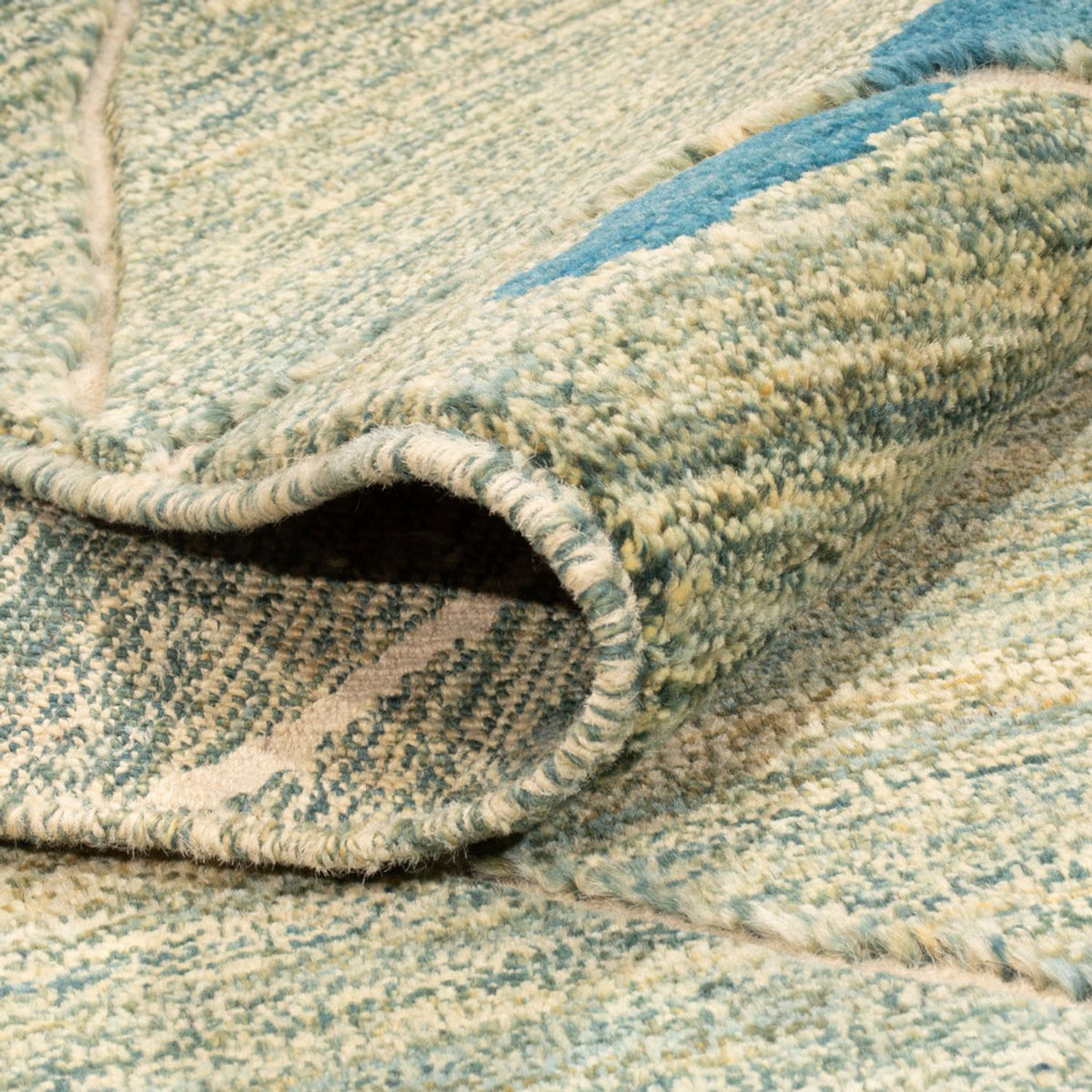 Dywan berberyjski - 199 x 160 cm - jasnozielony