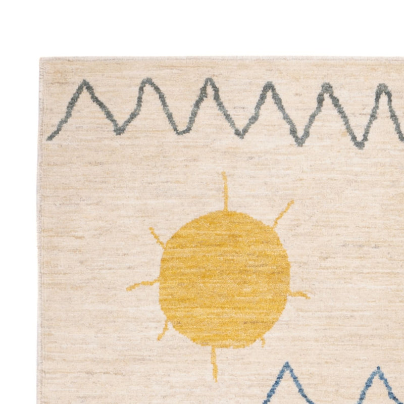 Dywan berberyjski - 200 x 146 cm - kremowy