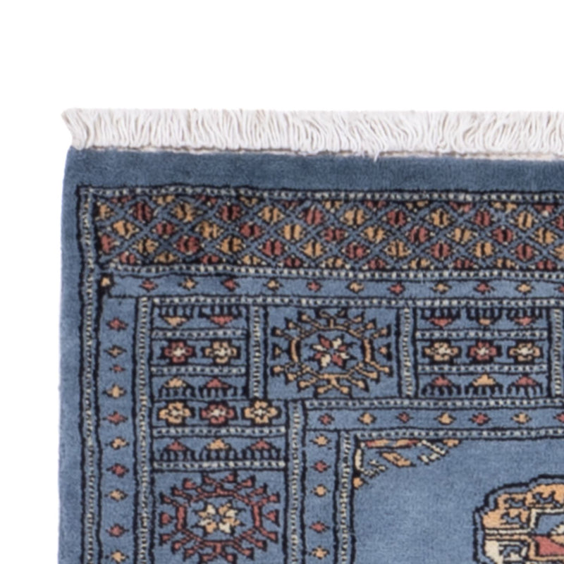 Biegacz Dywan pakistański - 201 x 77 cm - niebieski