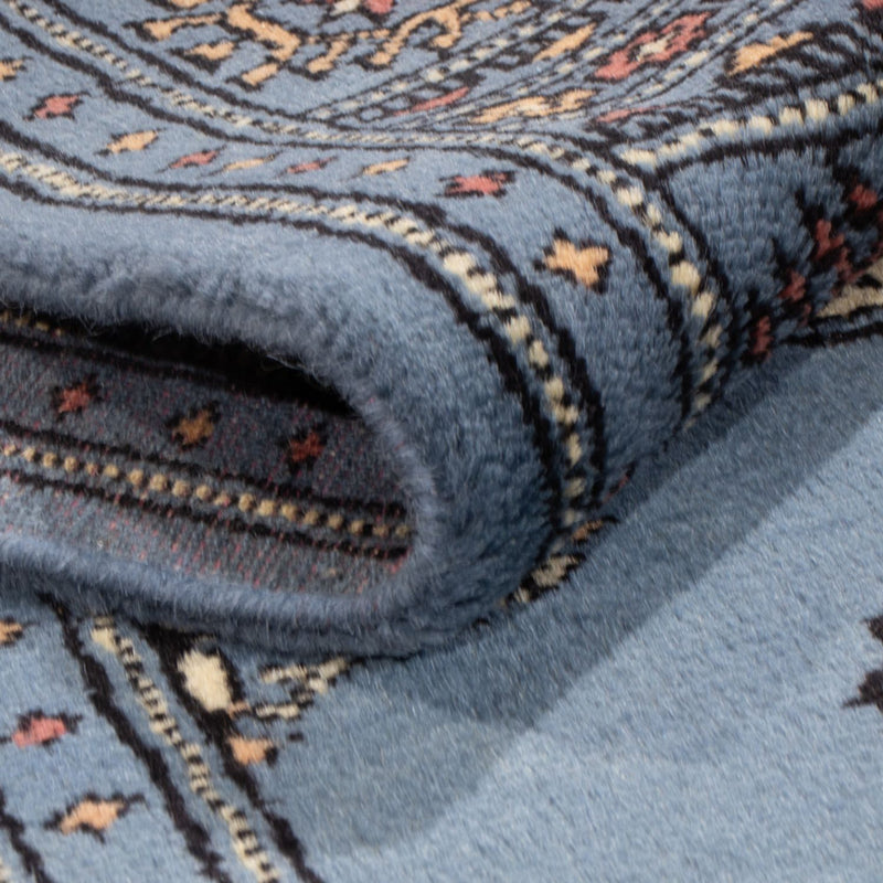 Biegacz Dywan pakistański - 201 x 77 cm - niebieski