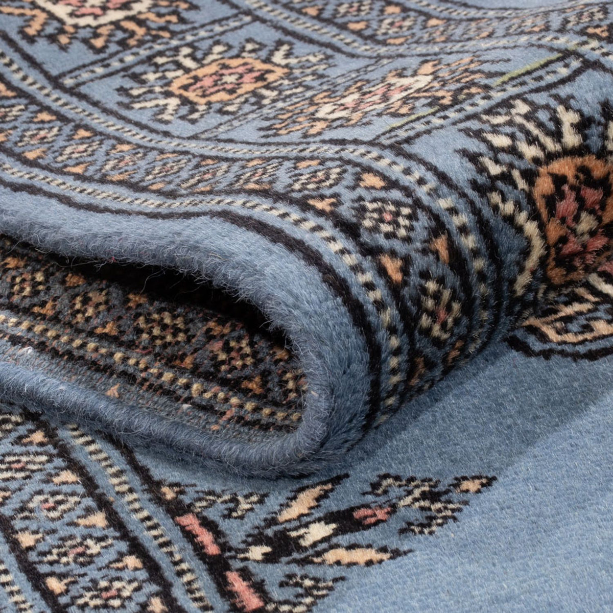 Biegacz Dywan pakistański - 196 x 77 cm - niebieski