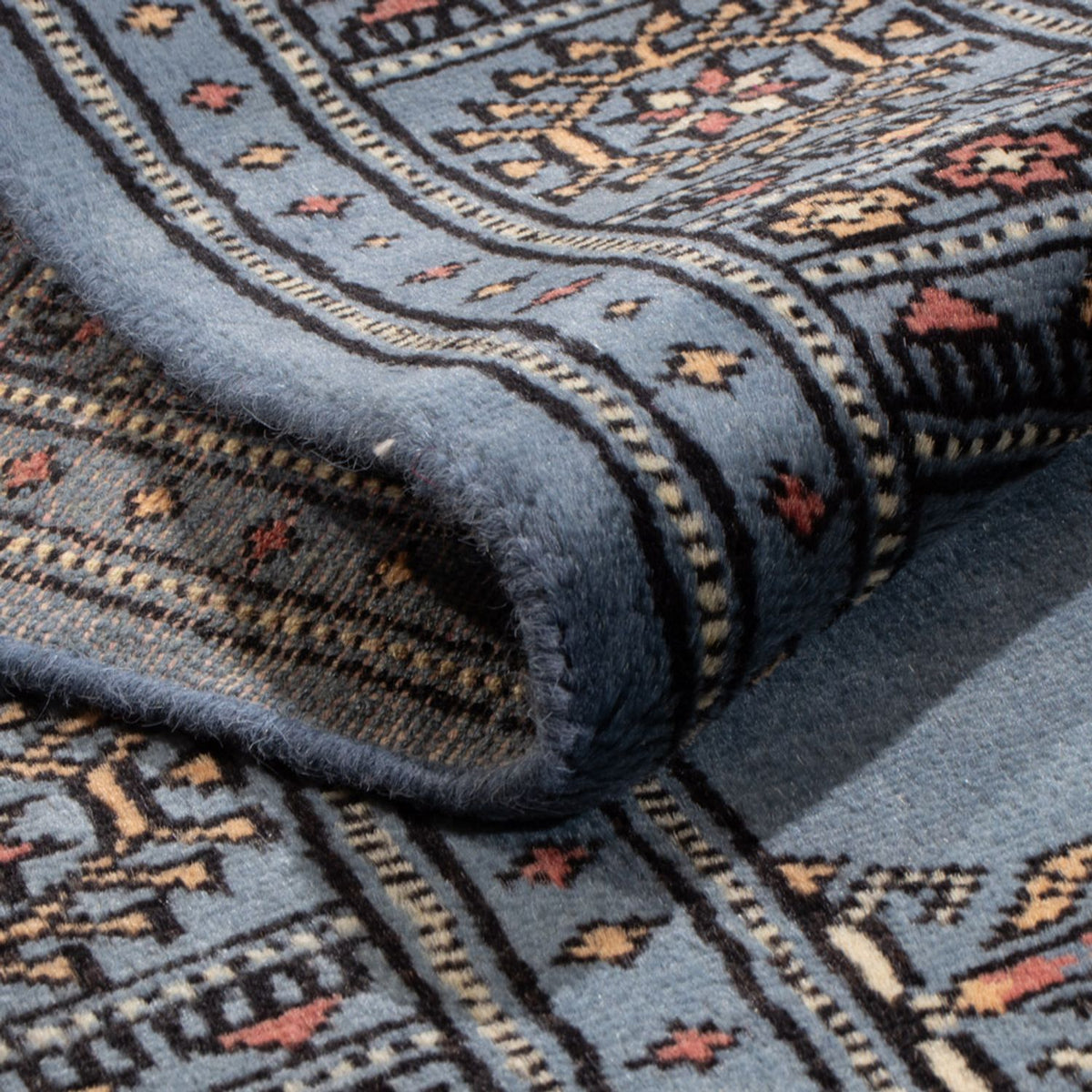 Biegacz Dywan pakistański - 197 x 77 cm - niebieski