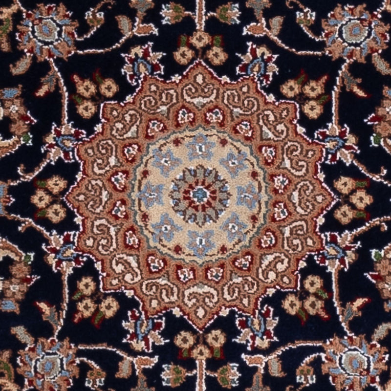 Biegacz Orientalny dywan - Nain - Indus - 253 x 81 cm - ciemnoniebieski
