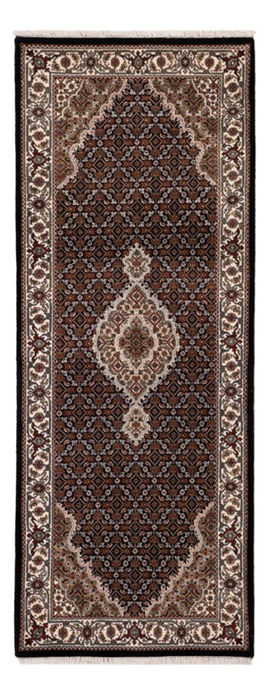Biegacz Dywan orientalny - Tabriz - 204 x 80 cm - ciemny beż