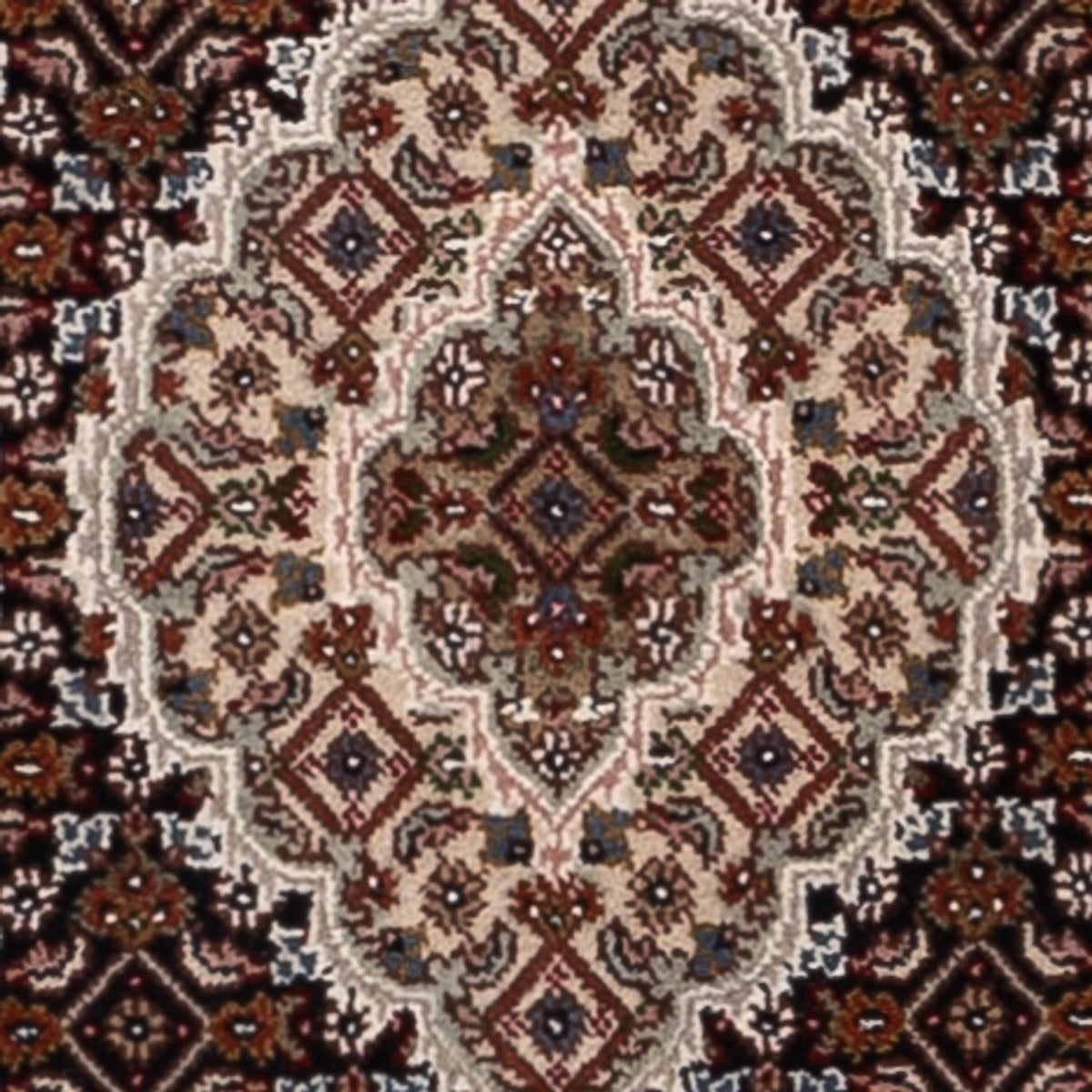 Biegacz Dywan orientalny - Tabriz - 204 x 80 cm - ciemny beż