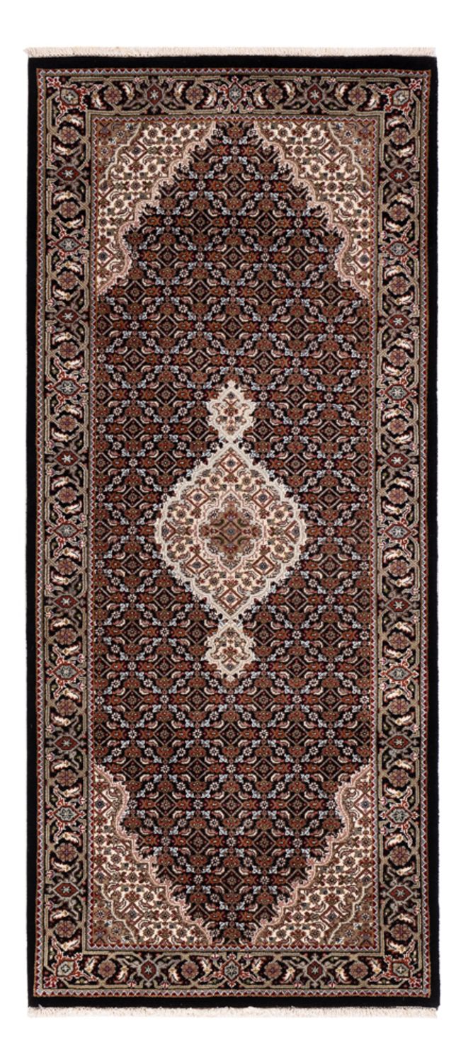Biegacz Dywan orientalny - Tabriz - 202 x 85 cm - ciemny beż