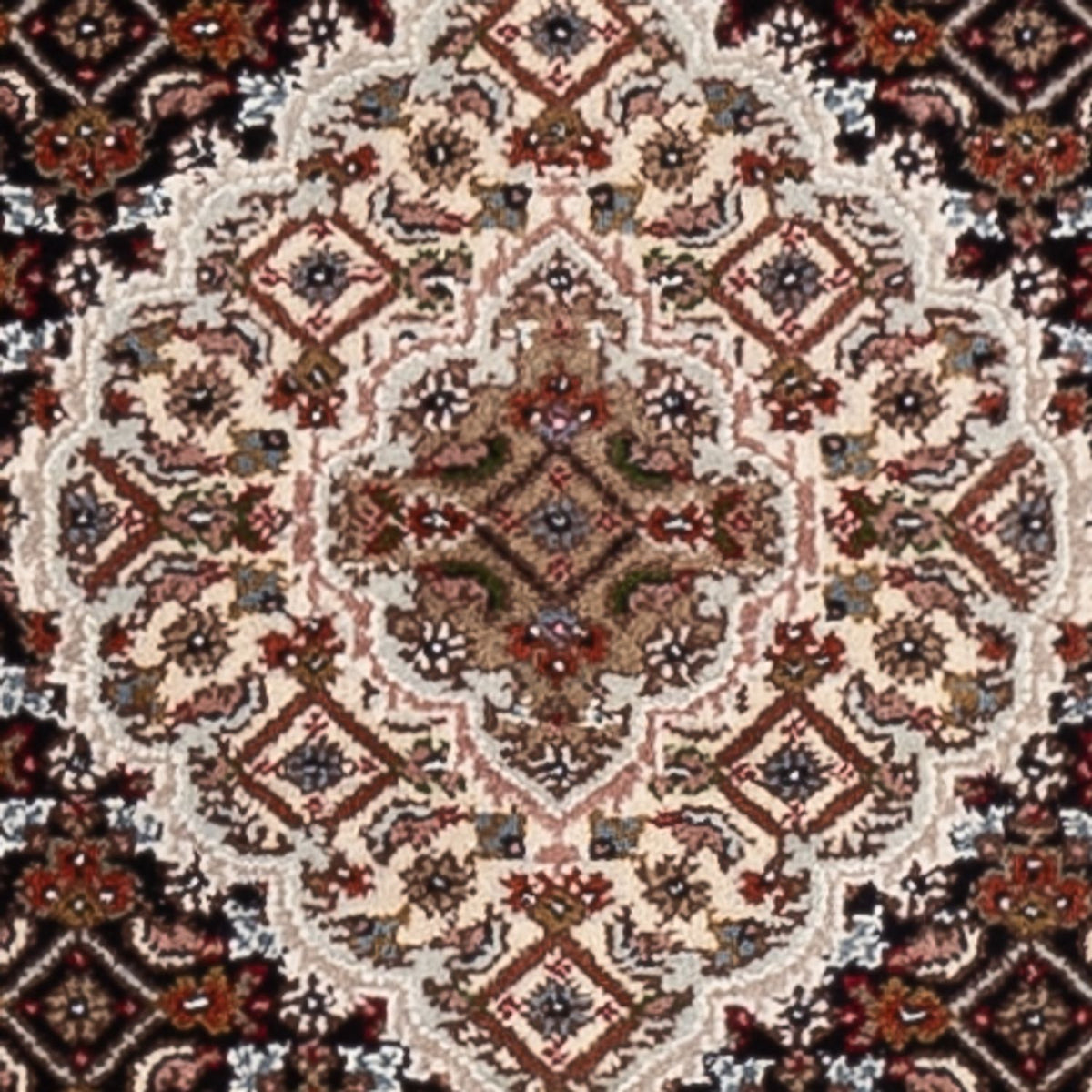 Biegacz Dywan orientalny - Tabriz - 202 x 85 cm - ciemny beż